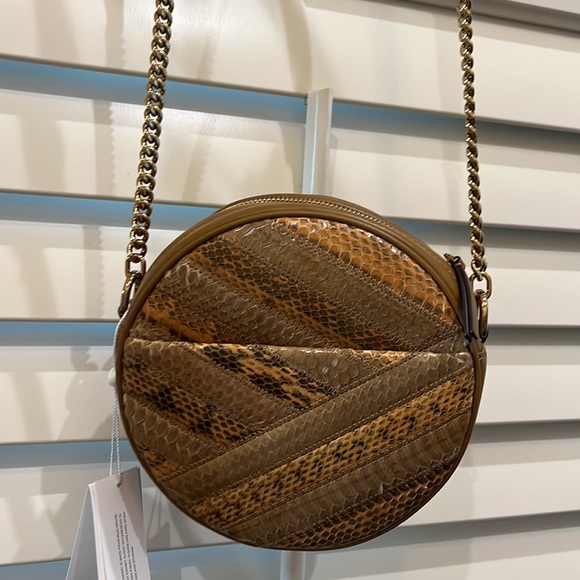 Tory Burch Kira Chevron Exotic Circle Bag - Picture 7 of 13